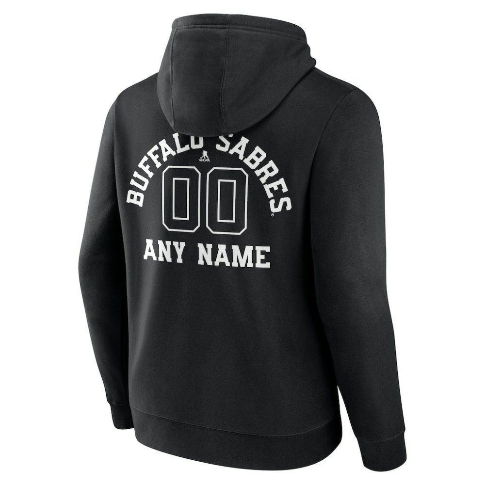 Buffalo Sabres Personalized Name & Number Monochrome Pullover Hoodie - Black | US 201281435