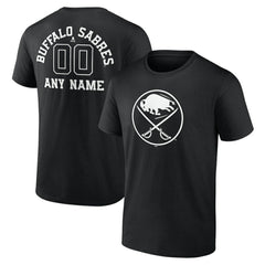 Buffalo Sabres Personalized Name & Number Monochrome T-Shirt - Black | US 201281436