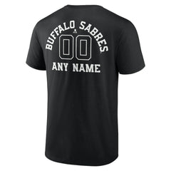 Buffalo Sabres Personalized Name & Number Monochrome T-Shirt - Black | US 201281436