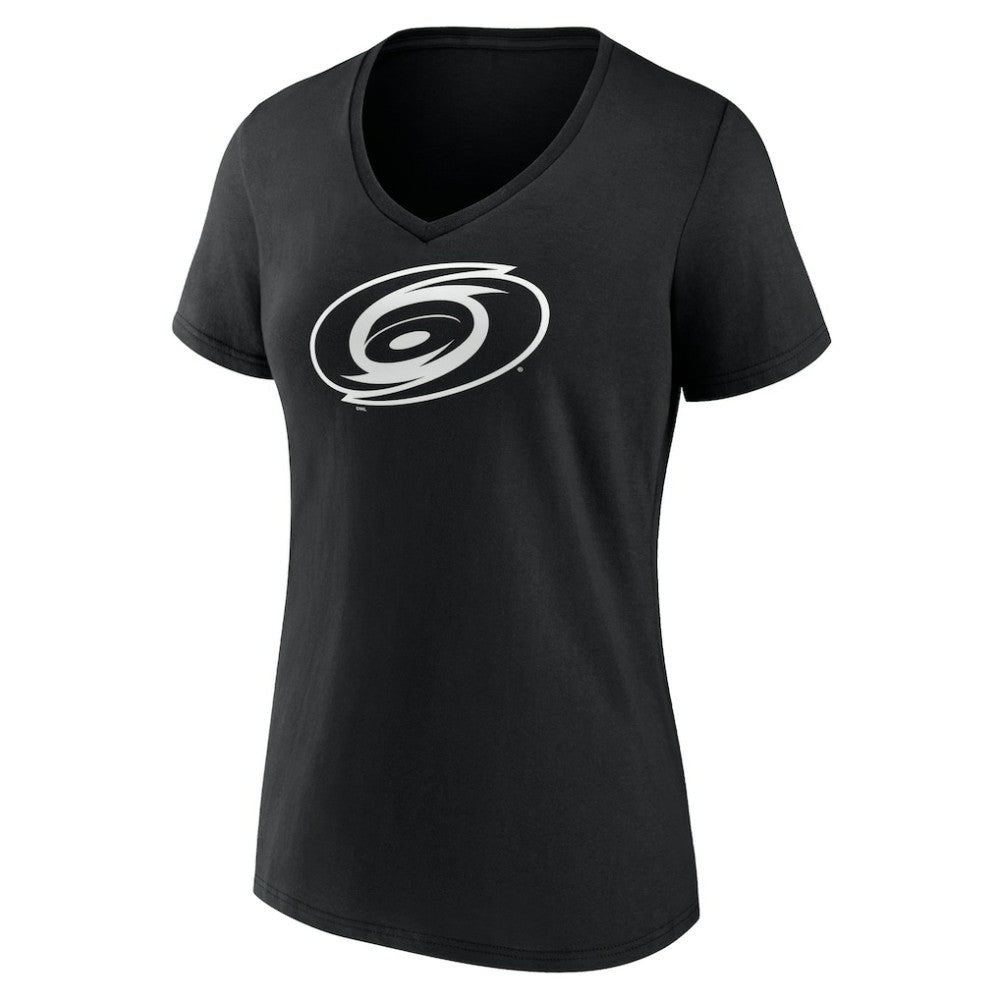 Carolina Hurricanes Women's Personalized Name & Number Monochrome V-Neck T-Shirt - Black | US 201281451