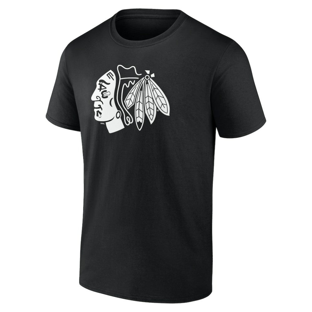 Chicago Blackhawks Personalized Name & Number Monochrome T-Shirt - Black | US 201281454