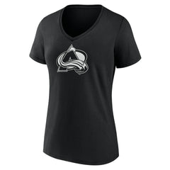 Colorado Avalanche Women's Personalized Name & Number Monochrome V-Neck T-Shirt - Black | US 201281463