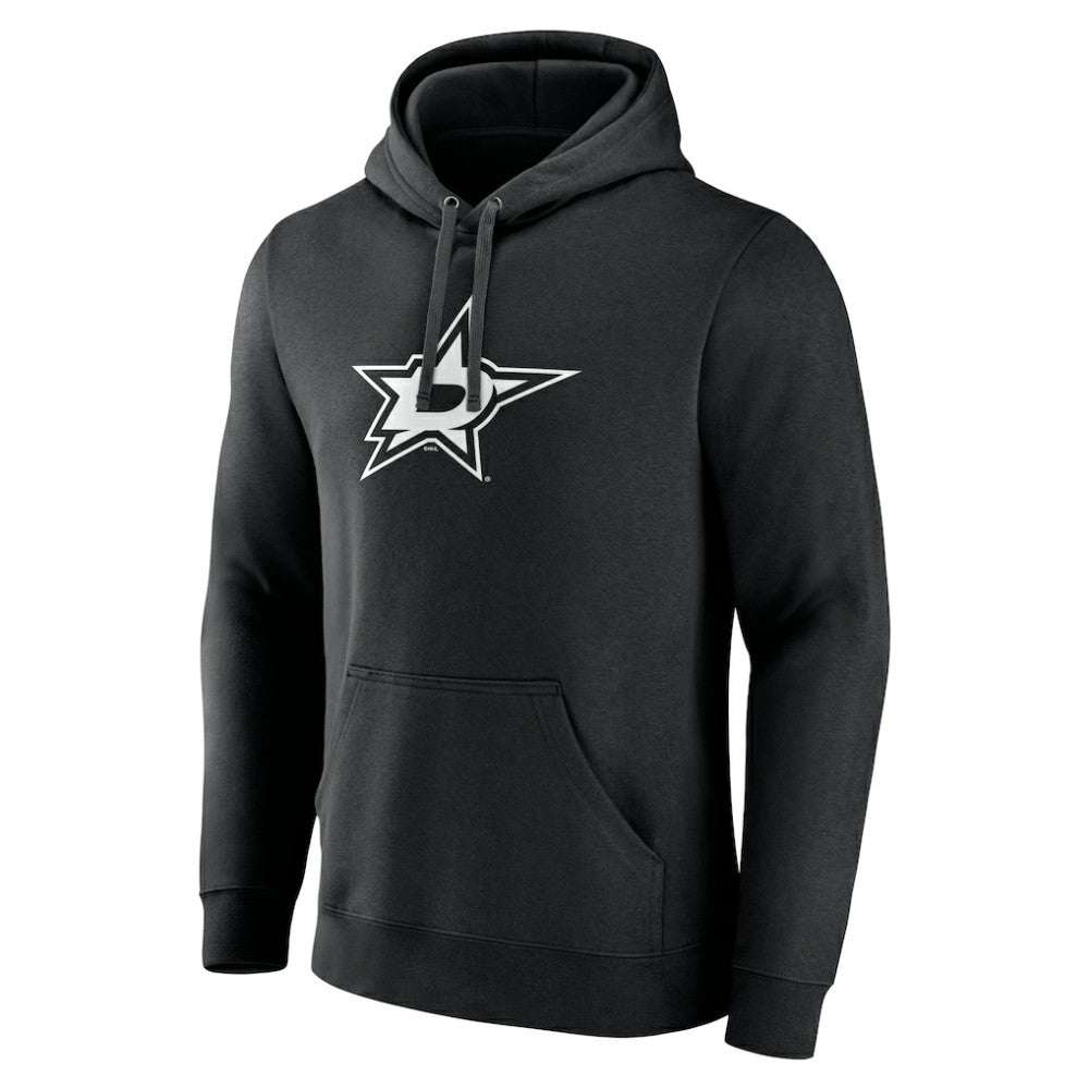 Dallas Stars Personalized Name & Number Monochrome Pullover Hoodie - Black | US 201281471