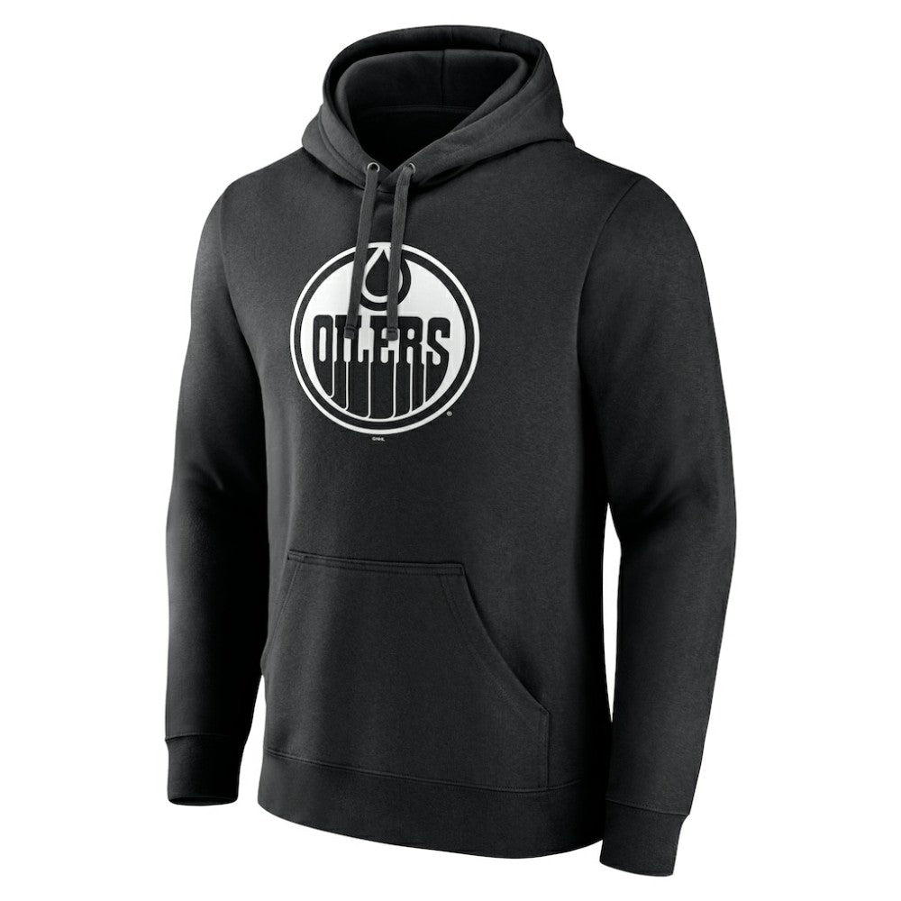Edmonton Oilers Personalized Name & Number Monochrome Pullover Hoodie - Black | US 201281483