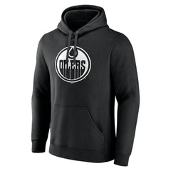 Edmonton Oilers Personalized Name & Number Monochrome Pullover Hoodie - Black | US 201281483
