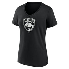 Florida Panthers Women's Personalized Name & Number Monochrome V-Neck T-Shirt - Black | US 201281493