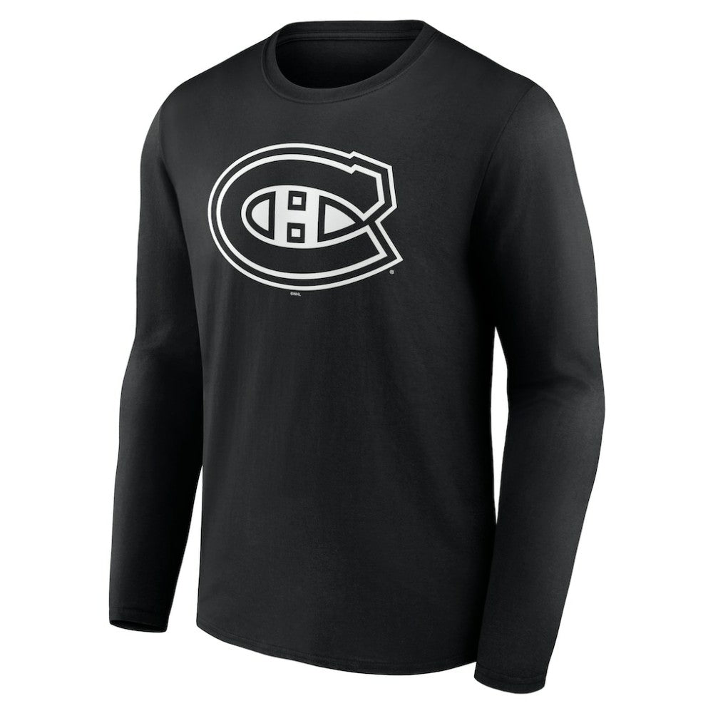 Montreal Canadiens Personalized Name & Number Monochrome Long Sleeve T-Shirt - Black | US 201281506