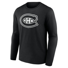 Montreal Canadiens Personalized Name & Number Monochrome Long Sleeve T-Shirt - Black | US 201281506