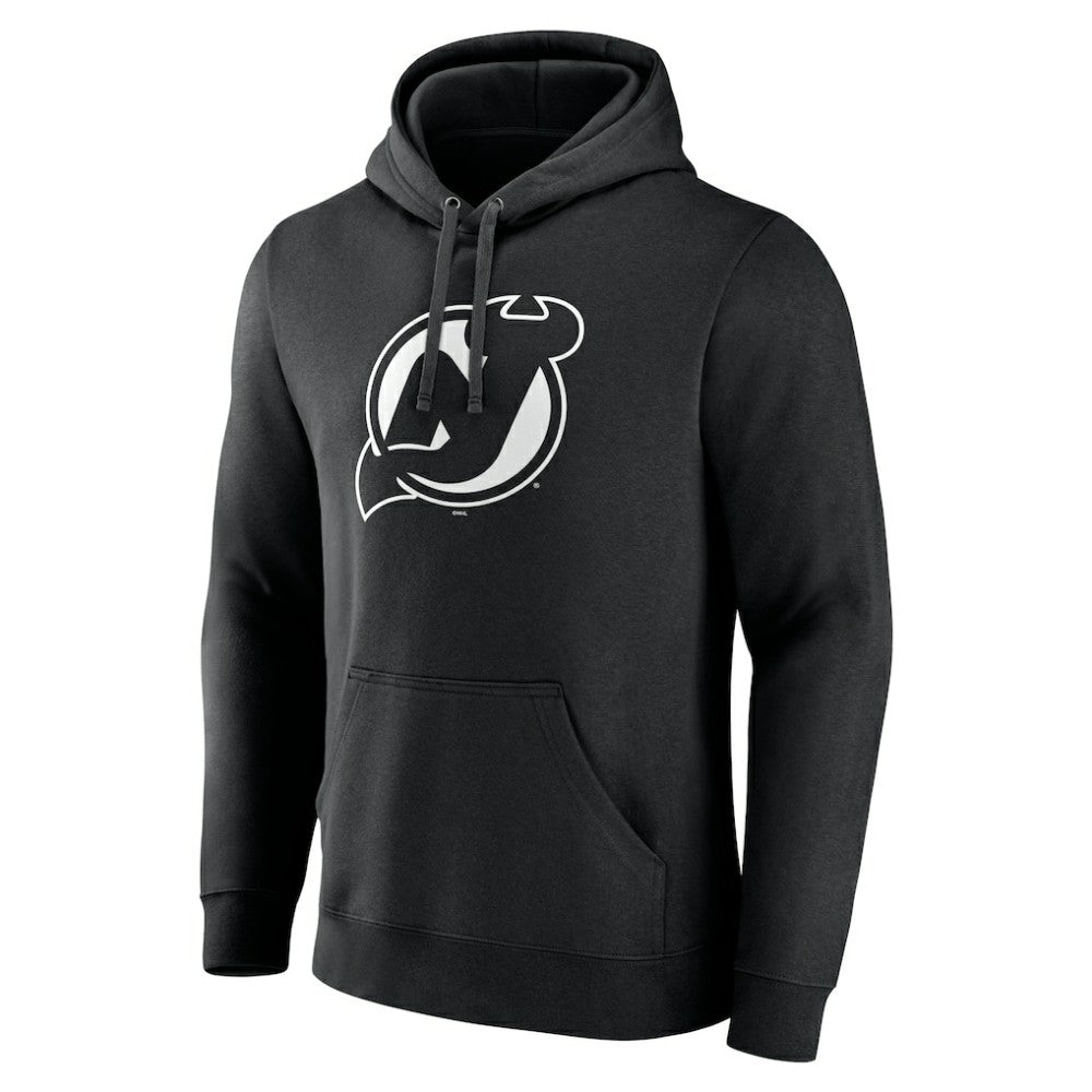 New Jersey Devils Personalized Name & Number Monochrome Pullover Hoodie - Black | US 201281519