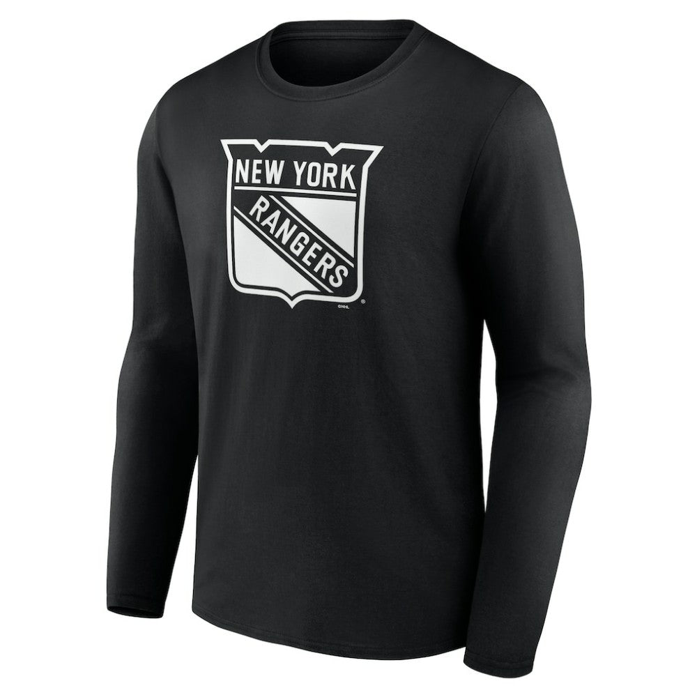 New York Rangers Personalized Name & Number Monochrome Long Sleeve T-Shirt - Black | US 201281530