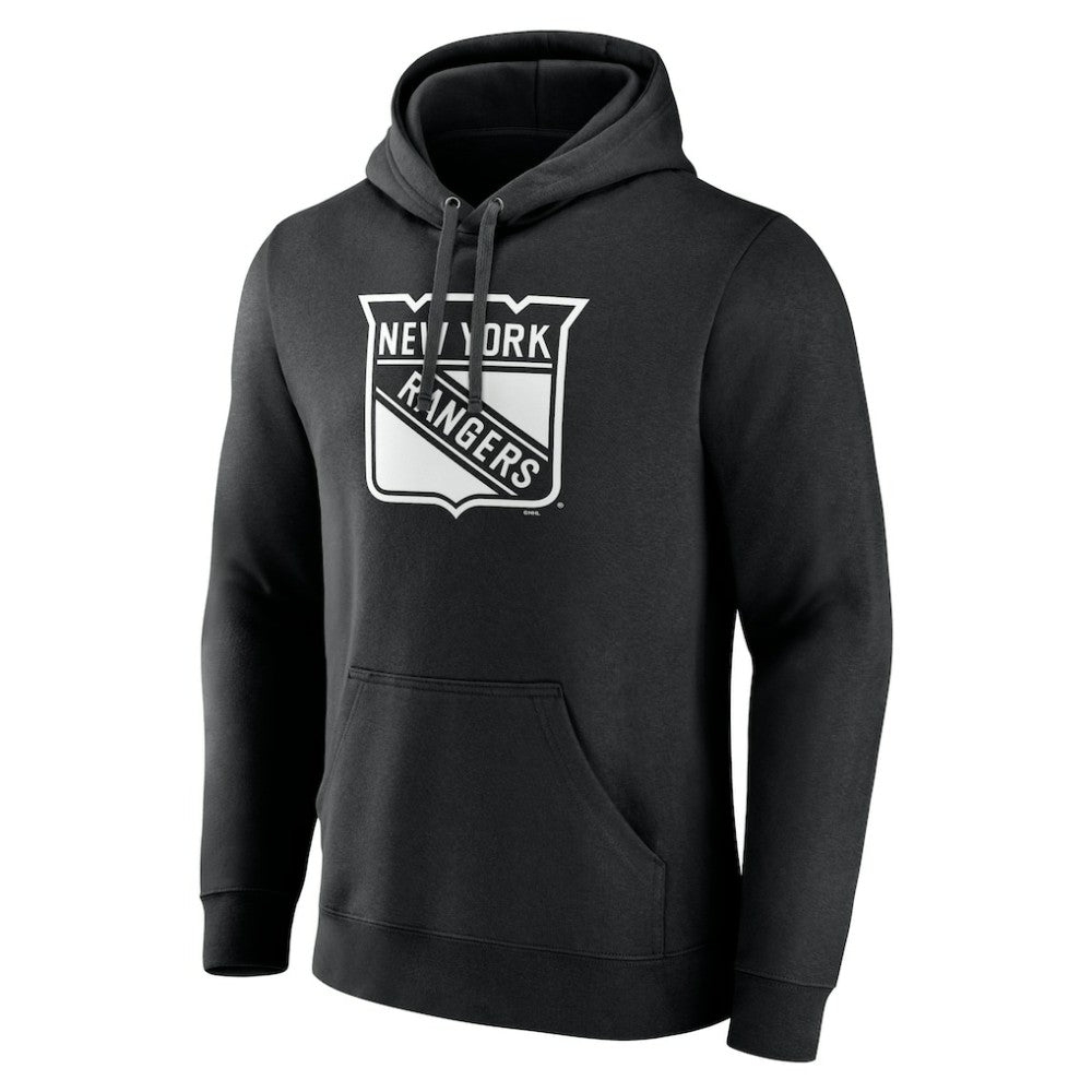 New York Rangers Personalized Name & Number Monochrome Pullover Hoodie - Black | US 201281531
