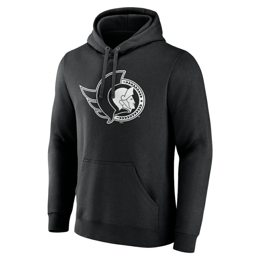 Ottawa Senators Personalized Name & Number Monochrome Pullover Hoodie - Black | US 201281537