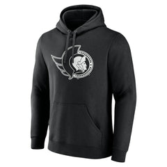 Ottawa Senators Personalized Name & Number Monochrome Pullover Hoodie - Black | US 201281537