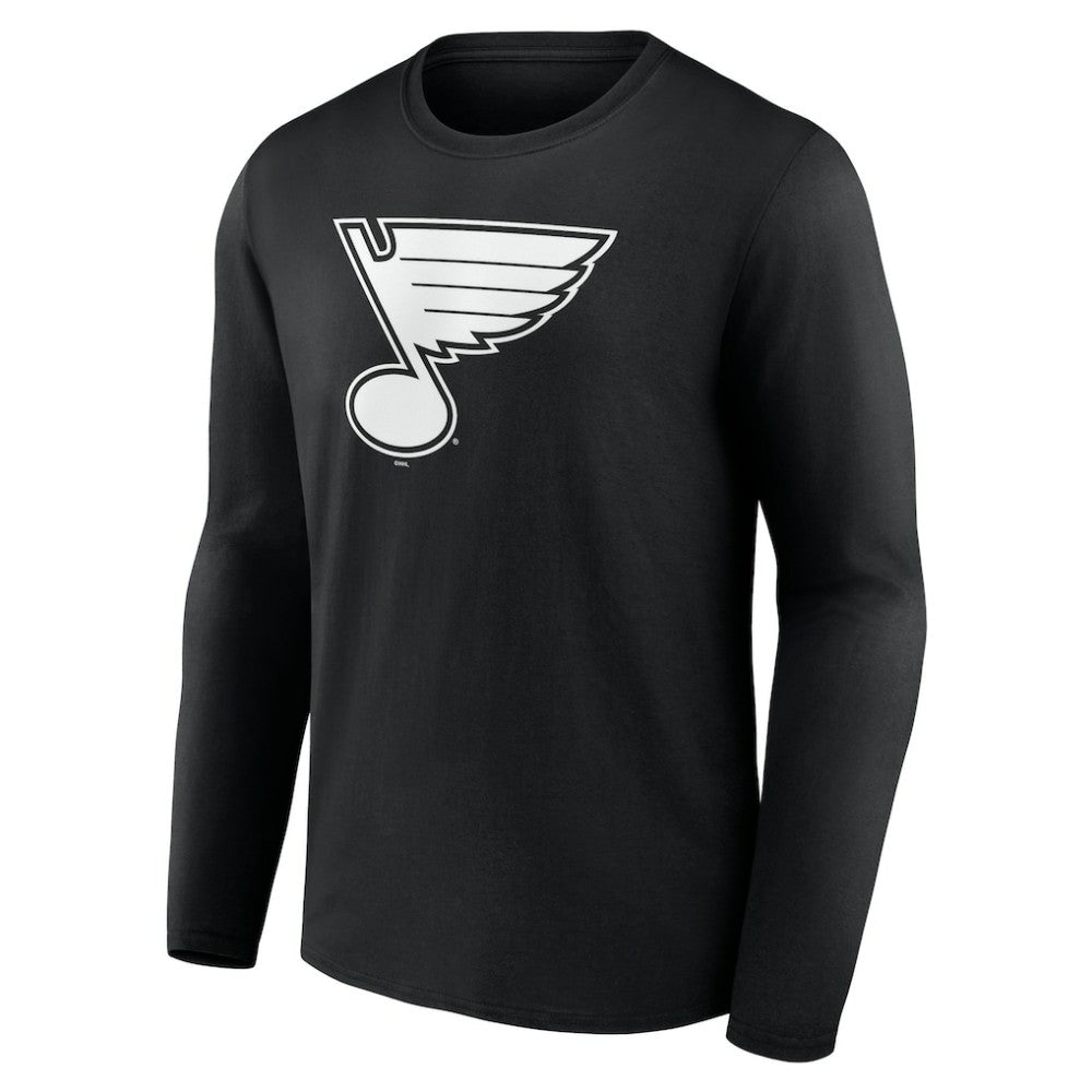 St. Louis Blues Personalized Name & Number Monochrome Long Sleeve T-Shirt - Black | US 201281566