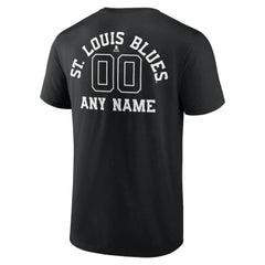St. Louis Blues Personalized Name & Number Monochrome T-Shirt - Black | US 201281568