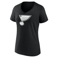 St. Louis Blues Women's Personalized Name & Number Monochrome V-Neck T-Shirt - Black | US 201281571