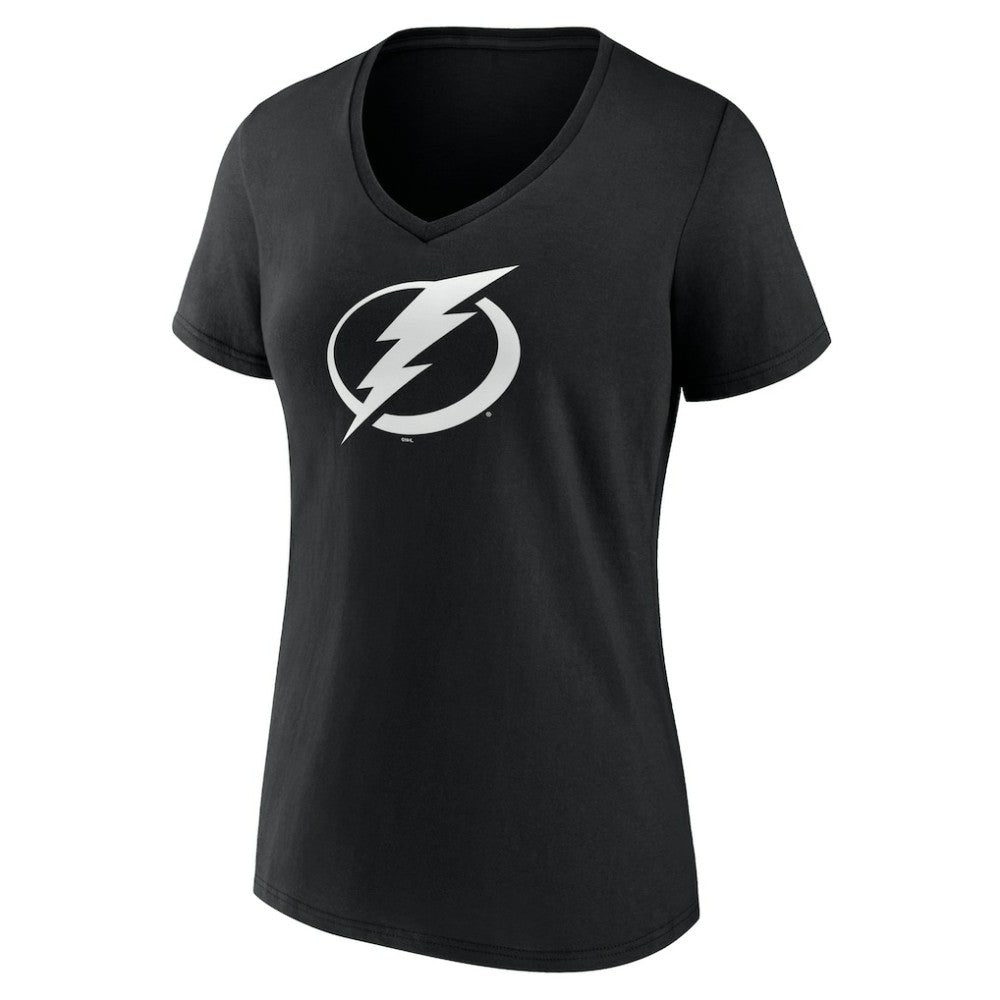 Tampa Bay Lightning Women's Personalized Name & Number Monochrome V-Neck T-Shirt - Black | US 201281577