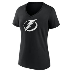 Tampa Bay Lightning Women's Personalized Name & Number Monochrome V-Neck T-Shirt - Black | US 201281577