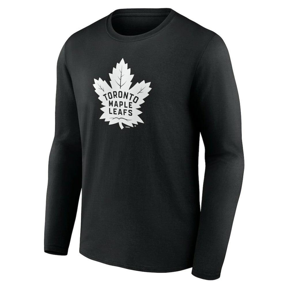 Toronto Maple Leafs Personalized Name & Number Monochrome Long Sleeve T-Shirt - Black | US 201281578