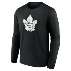 Toronto Maple Leafs Personalized Name & Number Monochrome Long Sleeve T-Shirt - Black | US 201281578