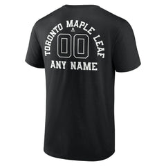 Toronto Maple Leafs Personalized Name & Number Monochrome T-Shirt - Black | US 201281580