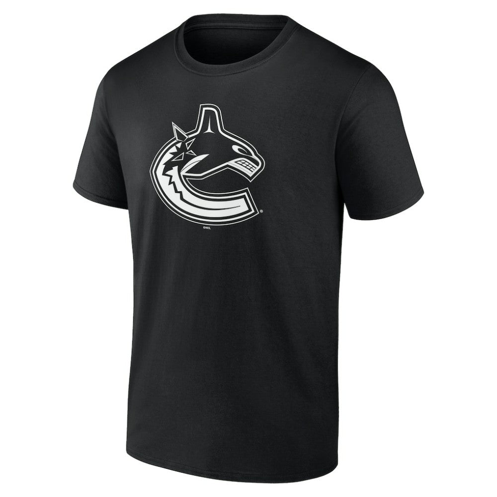 Vancouver Canucks Personalized Name & Number Monochrome T-Shirt - Black | US 201281586
