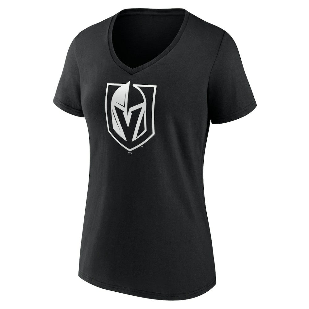 Vegas Golden Knights Women's Personalized Name & Number Monochrome V-Neck T-Shirt - Black | US 201281595