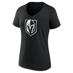 Vegas Golden Knights Women's Personalized Name & Number Monochrome V-Neck T-Shirt - Black | US 201281595