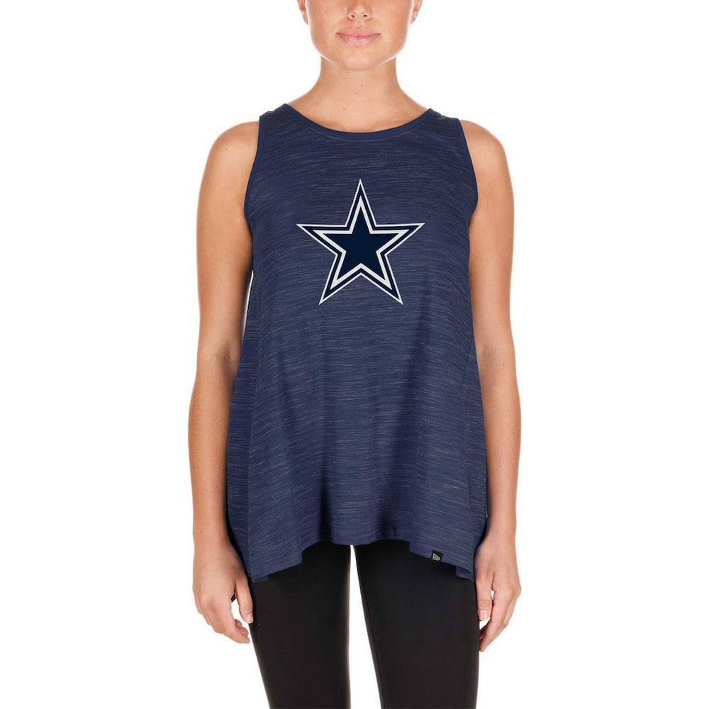Dallas Cowboys New Era Women's Plus Size Space Dye Active Tank Top - Navy Tops