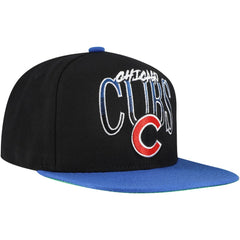 Chicago Cubs Mitchell & Ness Rise Up Snapback Hat - Black Hats