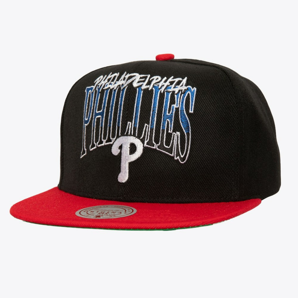 Philadelphia Phillies Mitchell & Ness Rise Up Snapback Hat - Black Hats