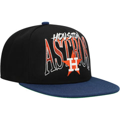 Houston Astros Mitchell & Ness Rise Up Snapback Hat - Black Hats
