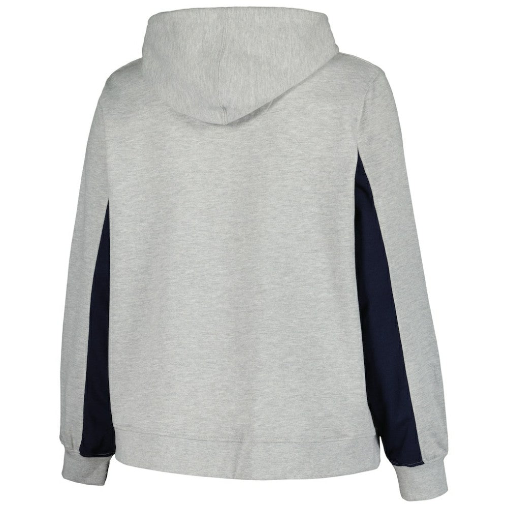 New York Yankees Profile Women's Plus Size Pullover Jersey Hoodie - Heather Gray Jerseys