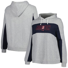 Boston Red Sox Profile Women's Plus Size Pullover Jersey Hoodie - Heather Gray Jerseys