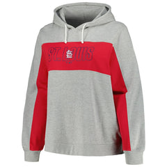 St. Louis Cardinals Profile Women's Plus Size Pullover Jersey Hoodie - Heather Gray Jerseys