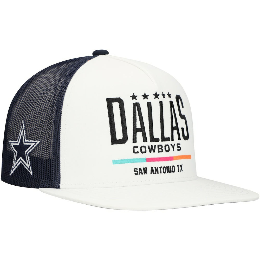 Dallas Cowboys HOOey San Antonio Trucker Snapback Hat - White/Navy