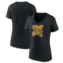 Boston Bruins Women's Native V-Neck T-Shirt - Black | US 201291060