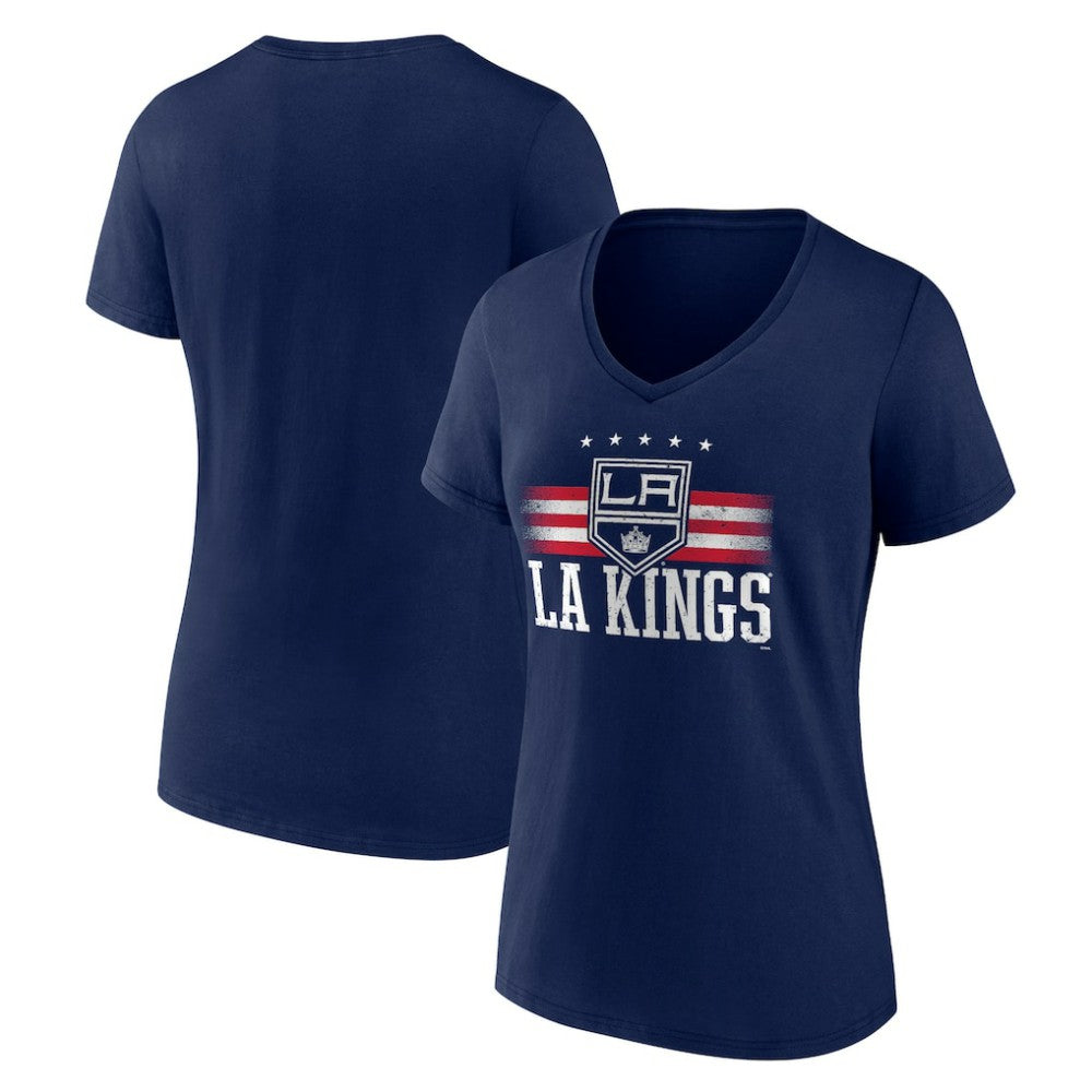 Los Angeles Kings Women's Americana Team V-Neck T-Shirt - Navy | US 201291150