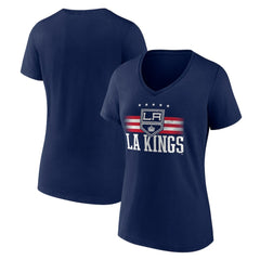 Los Angeles Kings Women's Americana Team V-Neck T-Shirt - Navy | US 201291150