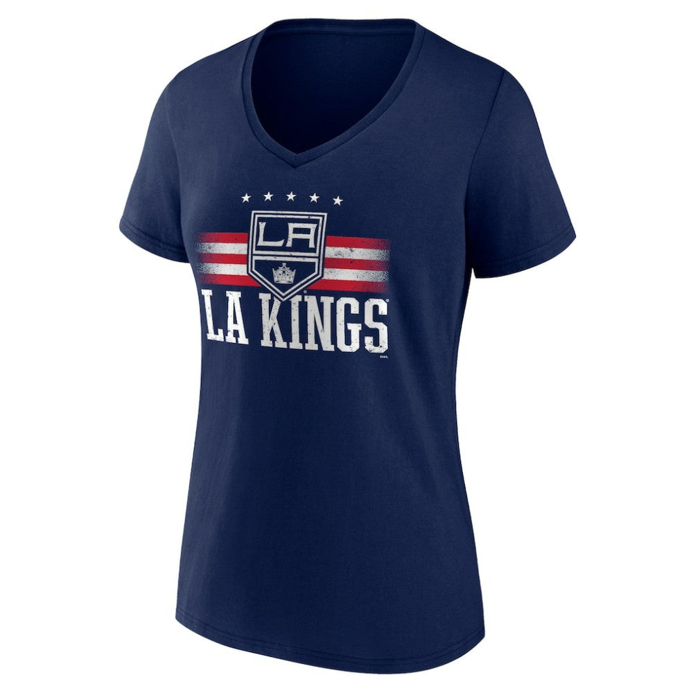 Los Angeles Kings Women's Americana Team V-Neck T-Shirt - Navy | US 201291150
