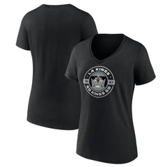Los Angeles Kings Women's Native V-Neck T-Shirt - Black | US 201291155