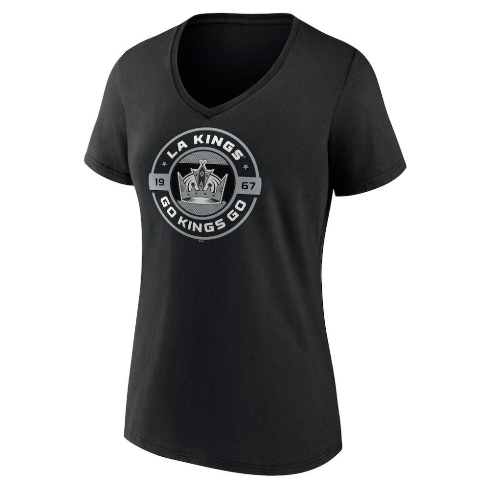Los Angeles Kings Women's Native V-Neck T-Shirt - Black | US 201291155