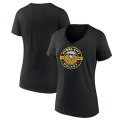 Pittsburgh Penguins Women's Native V-Neck T-Shirt - Black | US 201291243