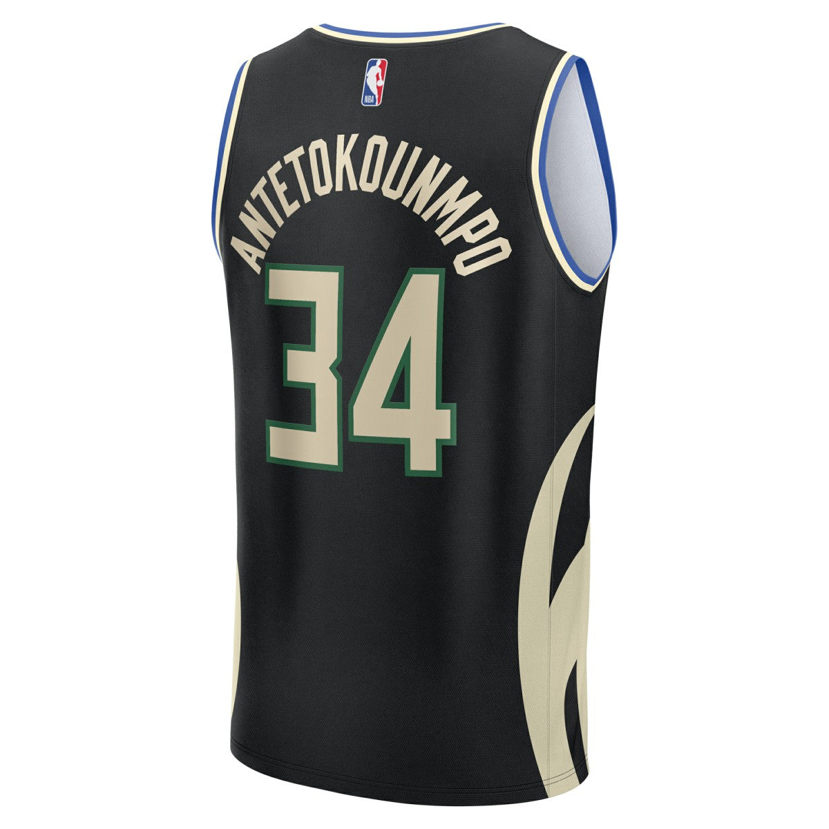 Giannis Antetokounmpo Milwaukee Bucks Fast Break Replica Player Jersey Statement Edition Black - Fanatics