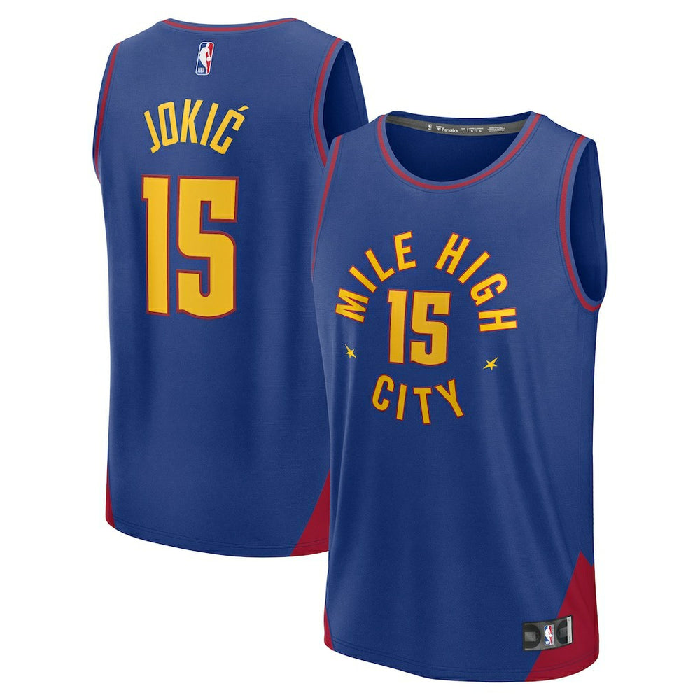 Nikola Jokic Denver Nuggets Fast Break Replica Player Jersey Statement Editi- Blue - Fanatics