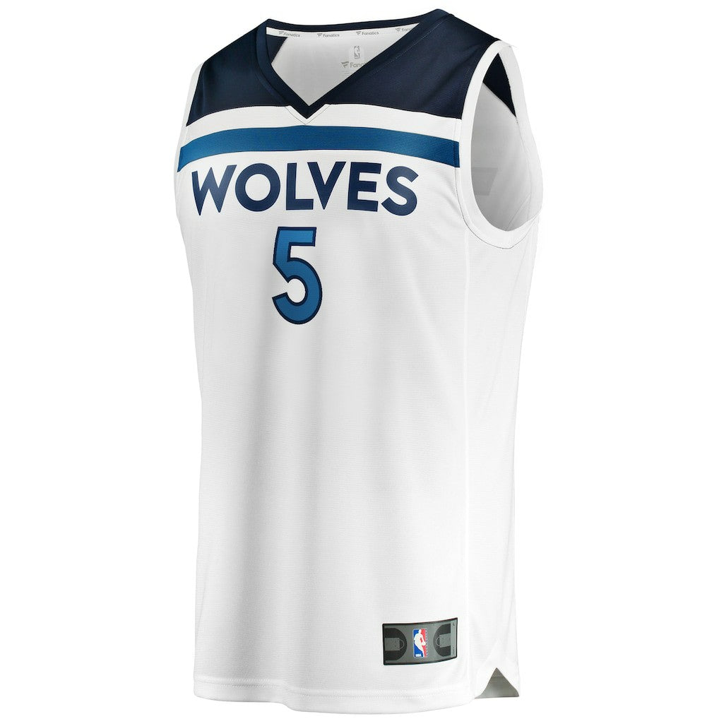 Anthony Edwards Minnesota Timberwolves Fast Break Replica Player Jersey Association Edition White - Fanatics