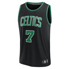 Jaylen Brown Boston Celtics Fast Break Replica Player Jersey Statement Edition Black - Fanatics