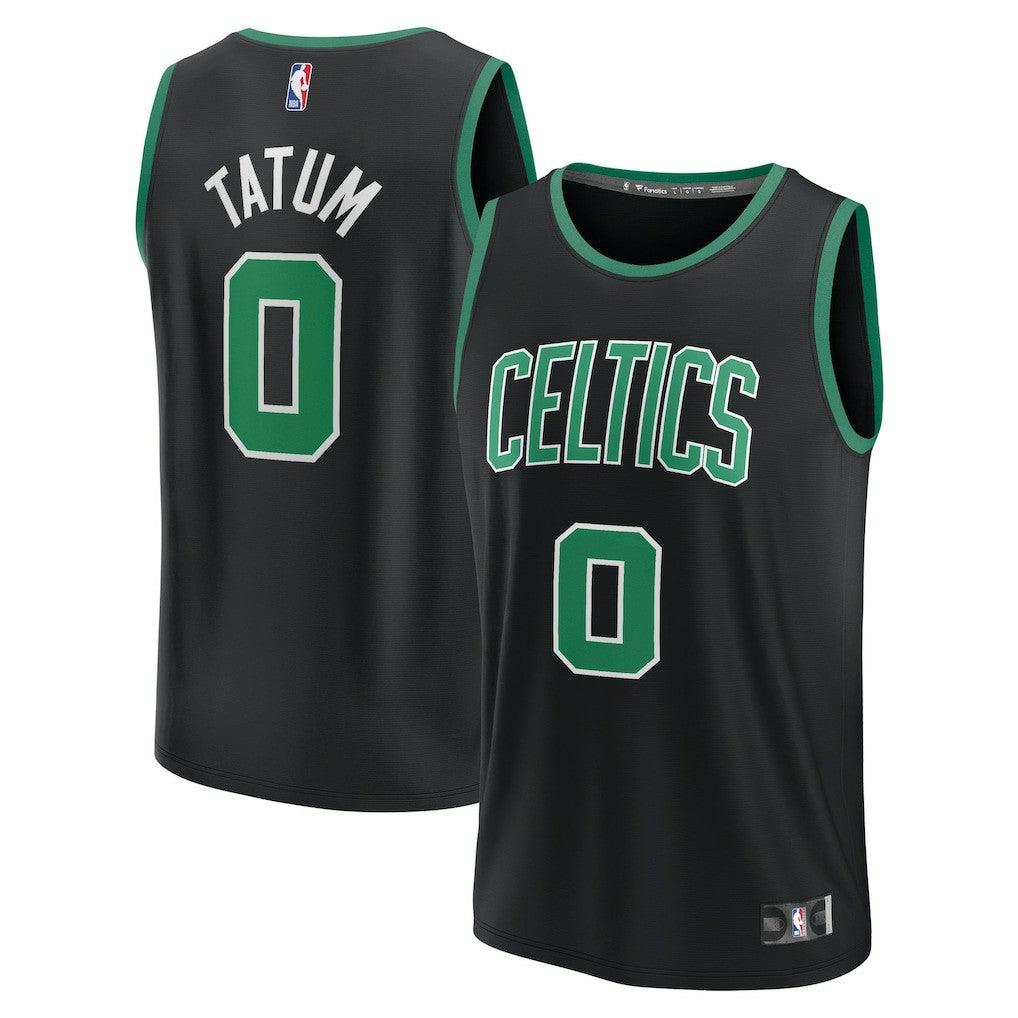 Jayson Tatum Boston Celtics Fast Break Replica Player Jersey Statement Edition Black - Fanatics