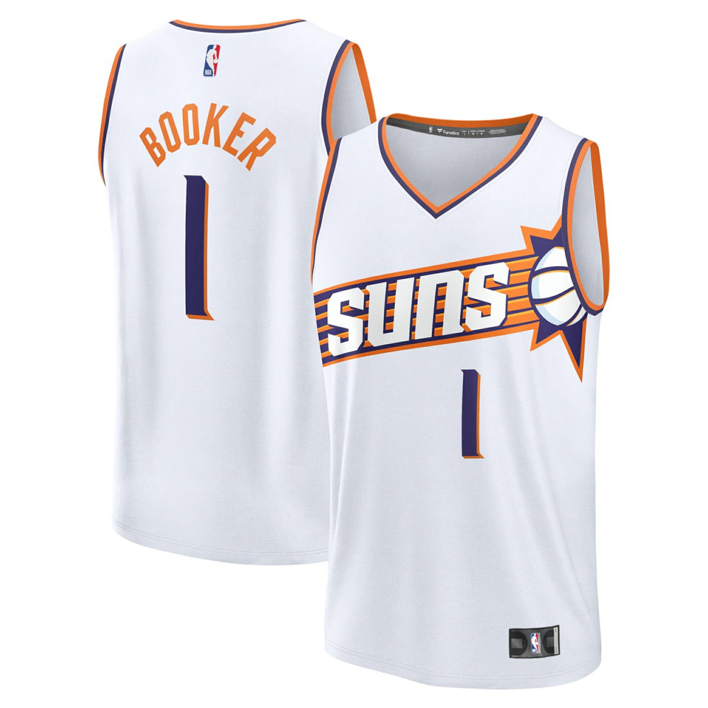 Devin Booker Phoenix Suns Fast Break Replica Player Jersey Association Edition White - Fanatics