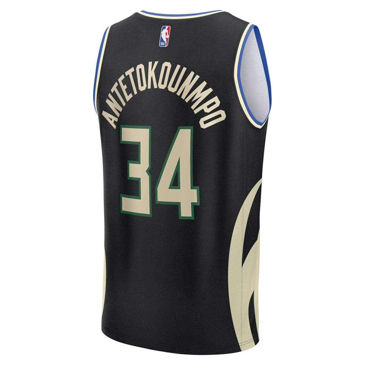 Giannis Antetokounmpo Milwaukee Bucks Youth Fast Break Replica Player Jersey Statement Edition Black - Fanatics